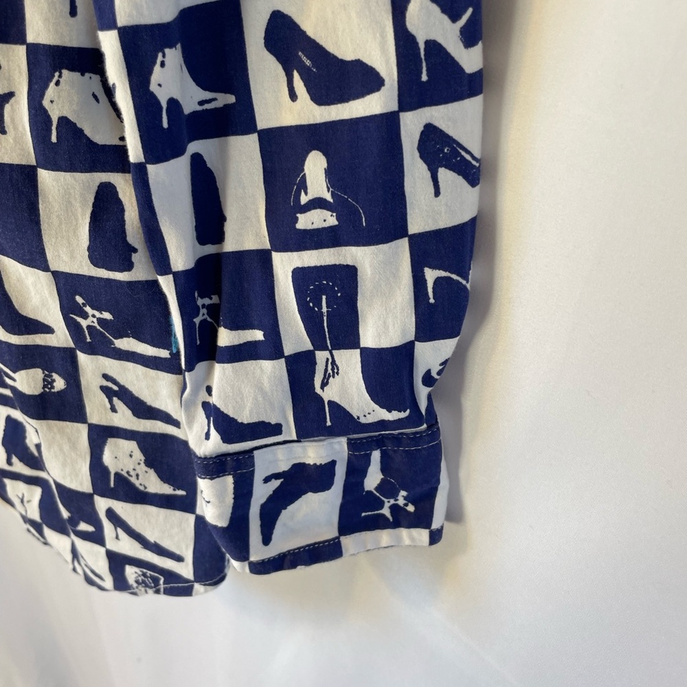 Tizzie Button-Down Tunic Top With Shoe And Boot D… - image 7